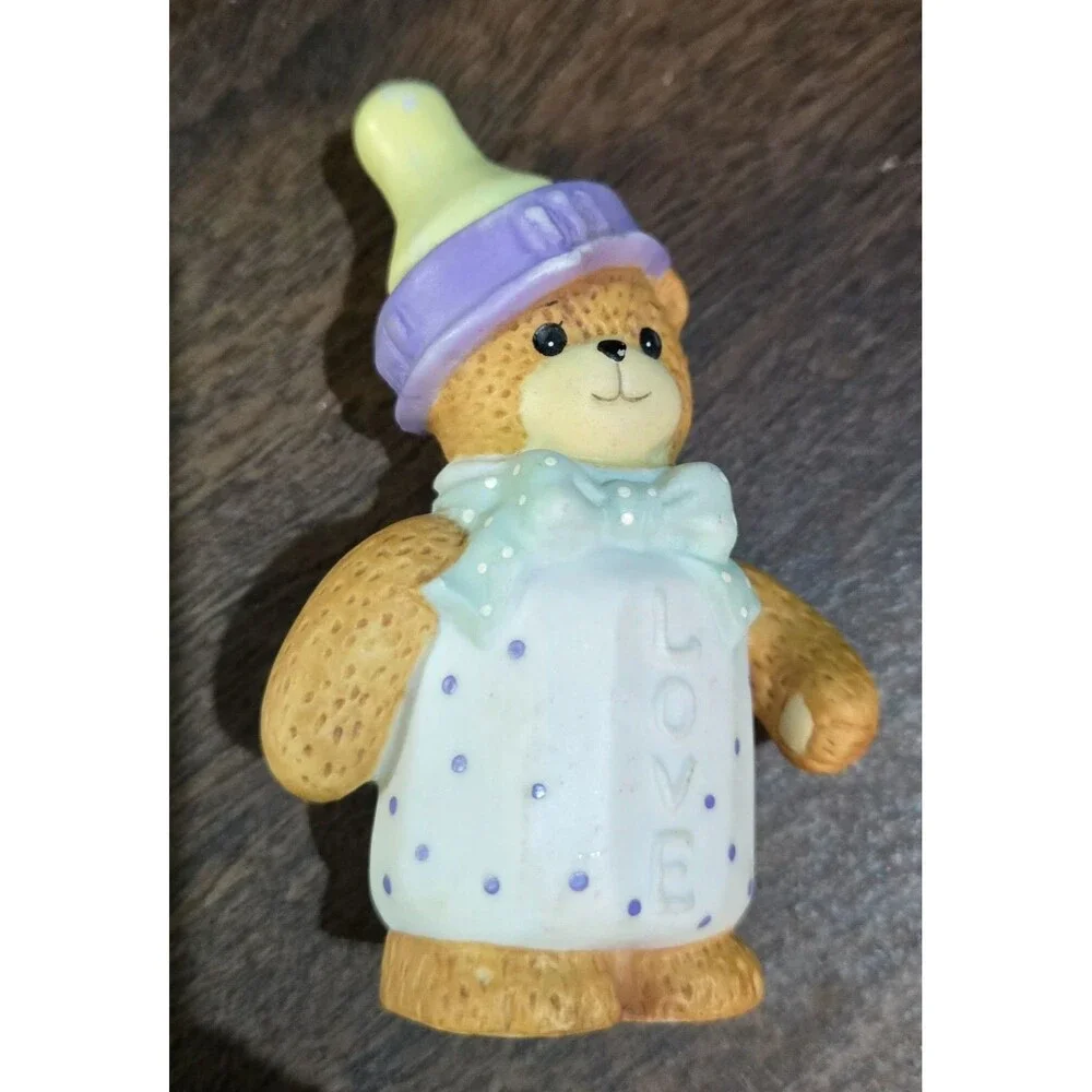 Lucy & Me White Baby Bottle Bear - Lucy Rigg - 1993 - Enesco